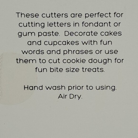 Sweetshop Tylina Mini 1" Alphabet Fondant/Paste Cutters 26 Pieces New in Package - Picture 4 of 5